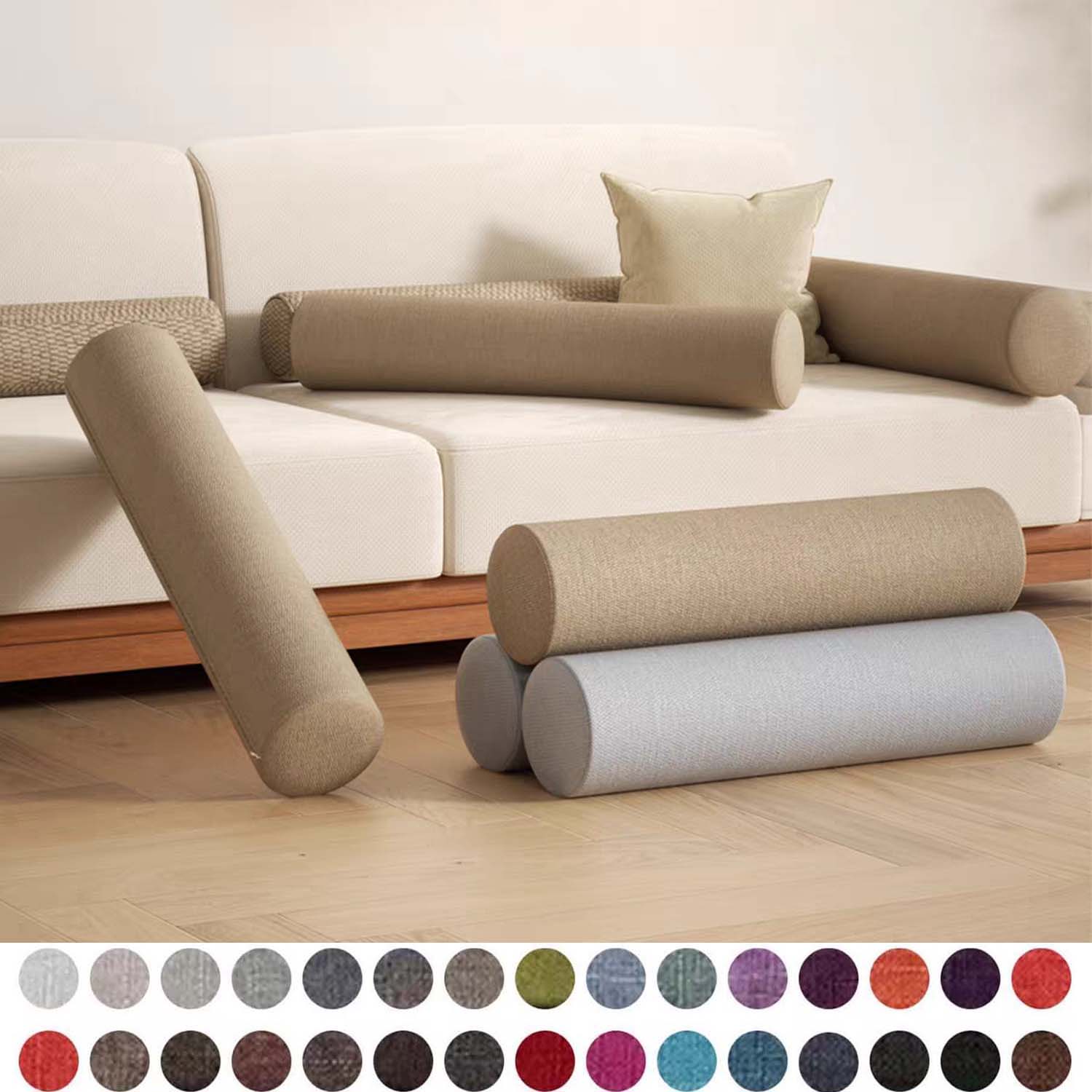 Bolster Cushion Round - Diz/Bacak/Boyun için Köpük Rulo Yastık, Yan