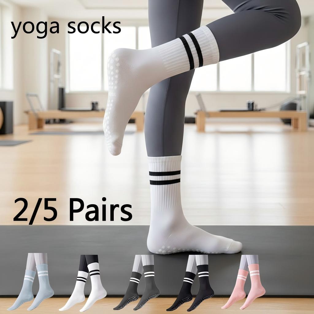 Pilates Yoga And Barre - Kadın Kaymaz Yoga Çorapları, Tutucu Pilates