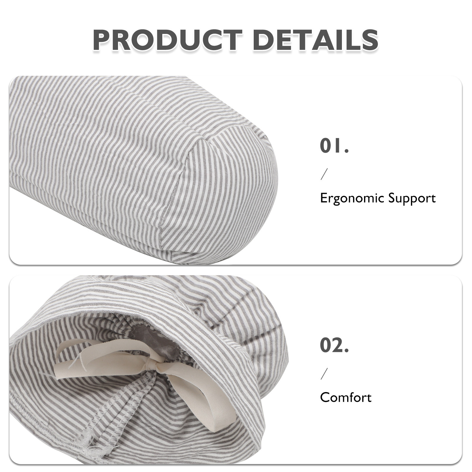 Açık Gri Silindir Boyun Yastık - Bolster Cushion Round incelemesi ve fiyatı