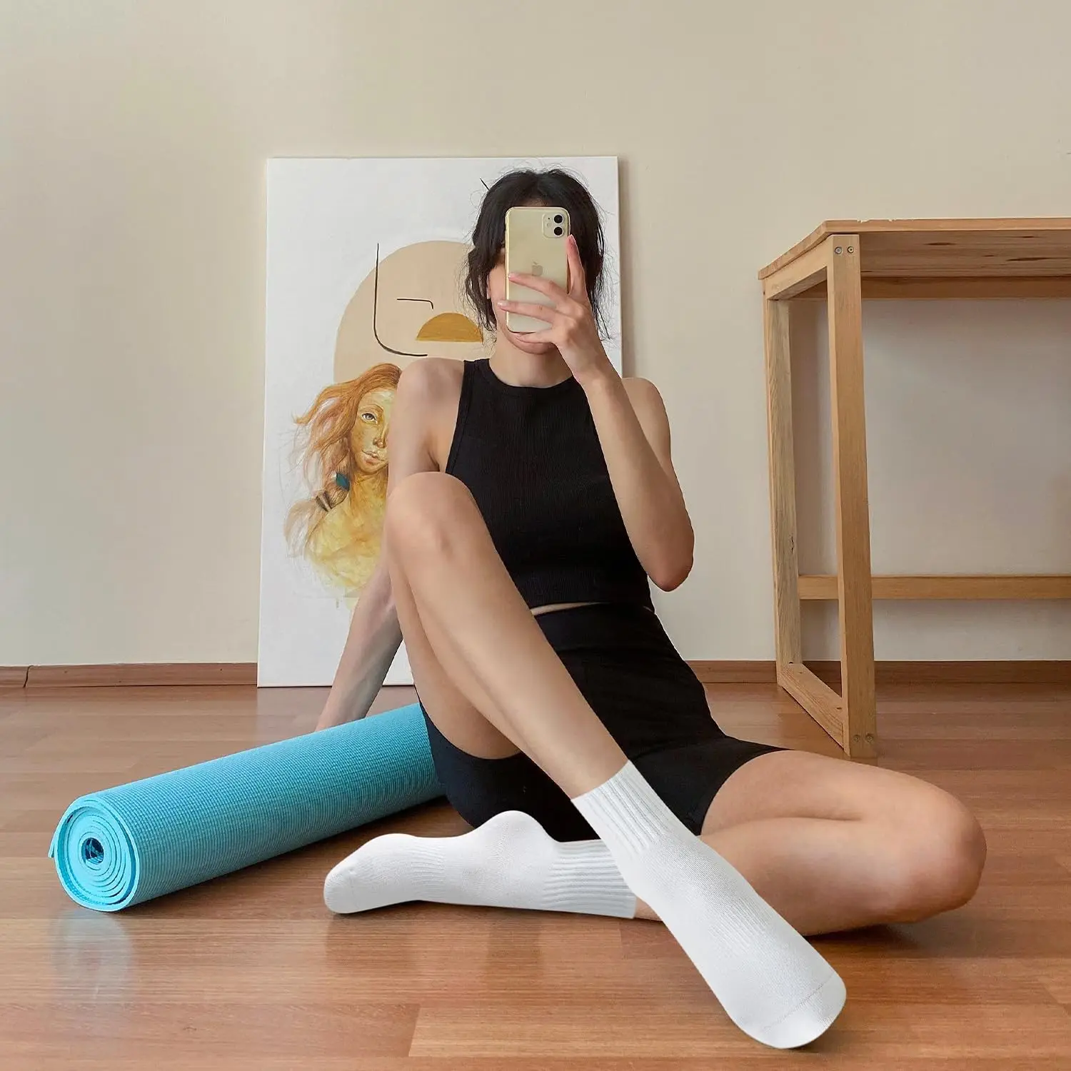 4 çift kadın yoga çorabı, düz  - Pilates & Yoga Elastic Band incelemesi ve fiyatı